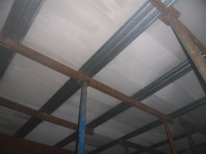 Потолок в газобетонной части перекрытия