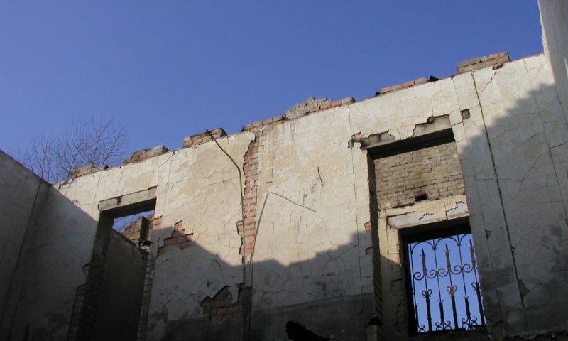 Состояние стен второго этажа после пожара