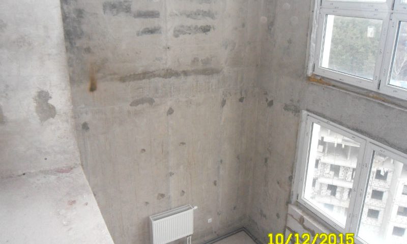 Состояние бетонных стен квартиры