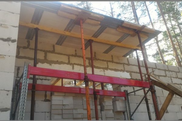 Балкон из газобетона в доме из газобетона